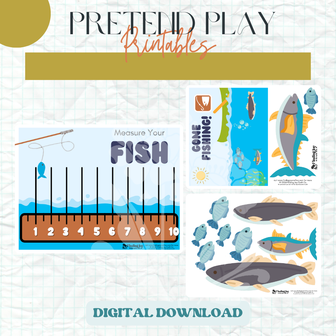 Pretend Play/Sensory Bin Kit: Fishing - DIGITAL DOWNLOAD