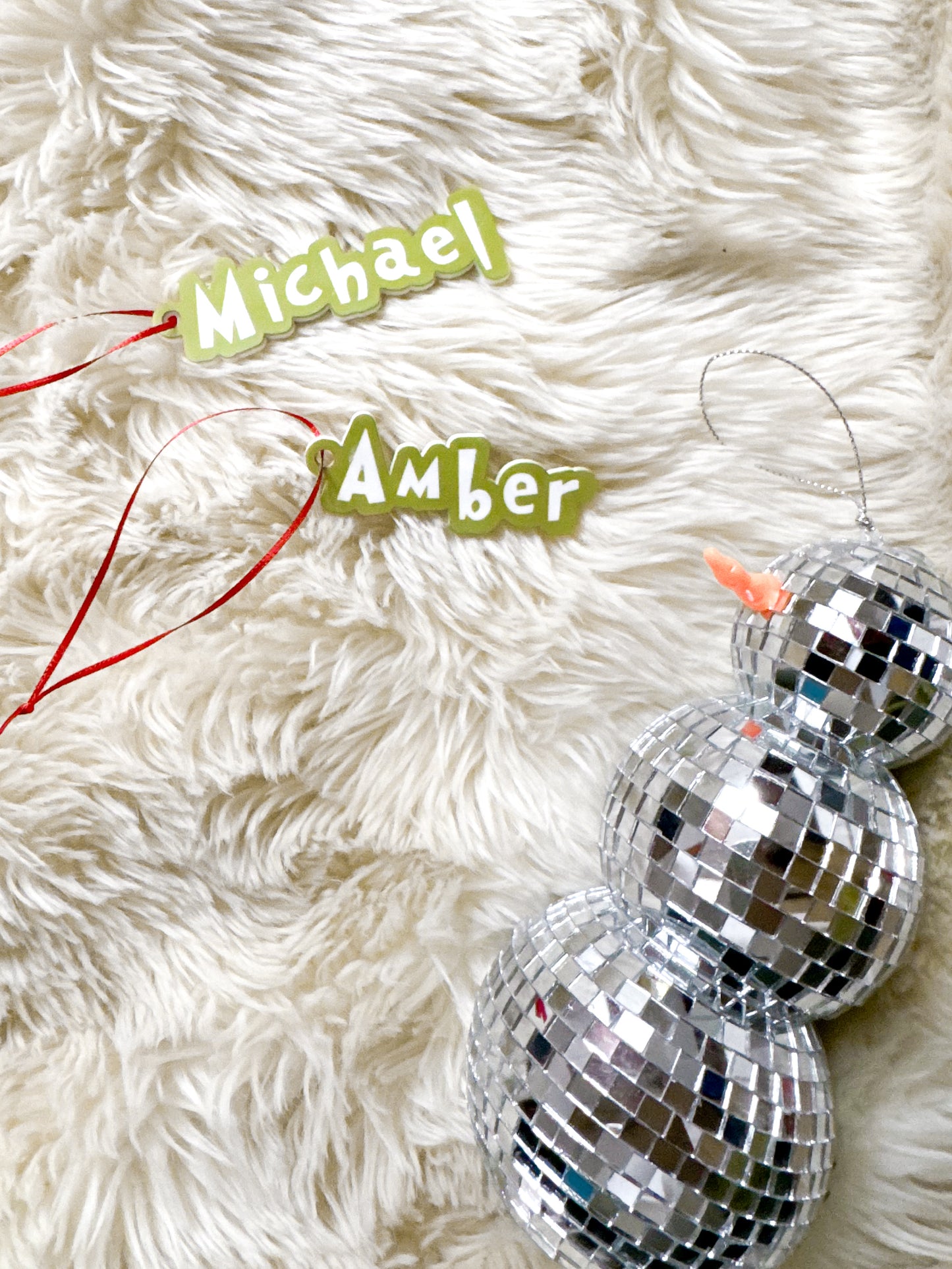 Custom Name Acrylic Stocking Ornament Tag