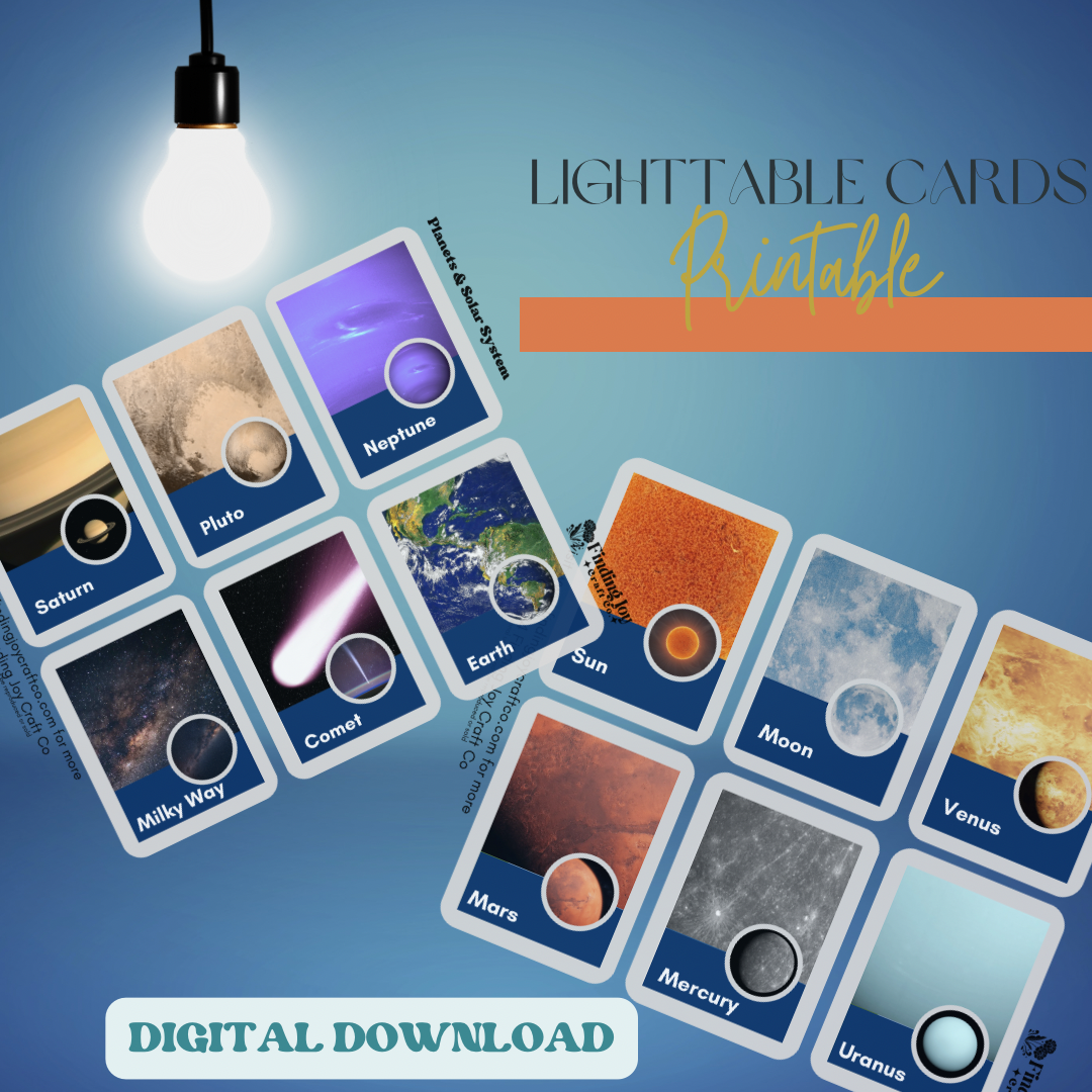 Light Table Flash Card: Full Collection - DIGITAL DOWNLOAD