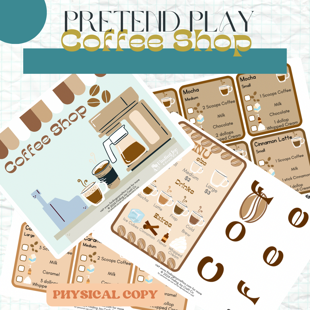 Pretend Play Sensory Table Kit: Coffee Shop - PHYSICAL COPY