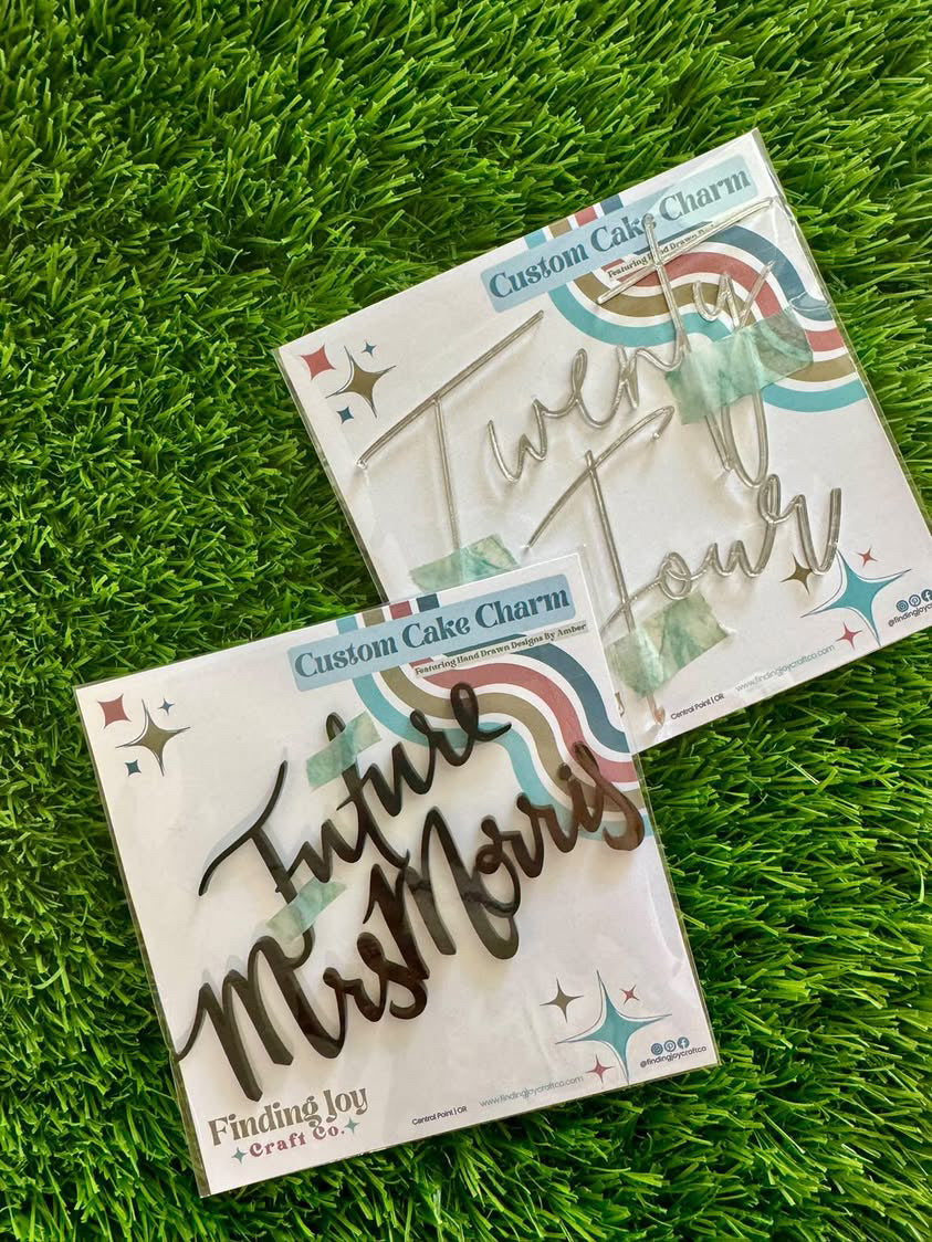 Custom Cake Decoration Topper or Plaque