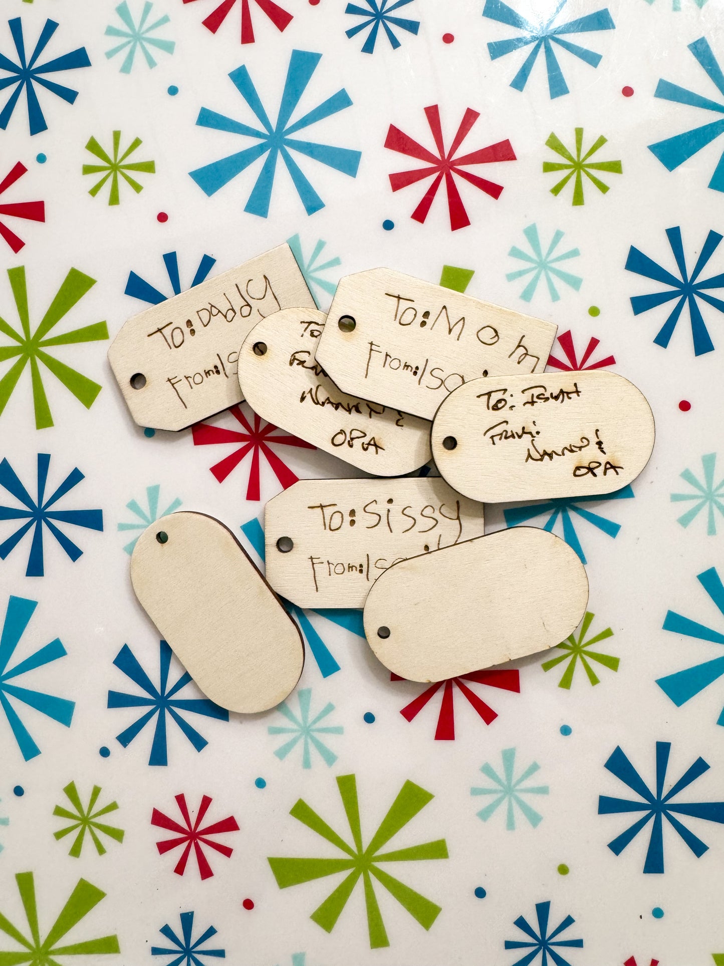 Wood Personalized Reusable Gift Tags