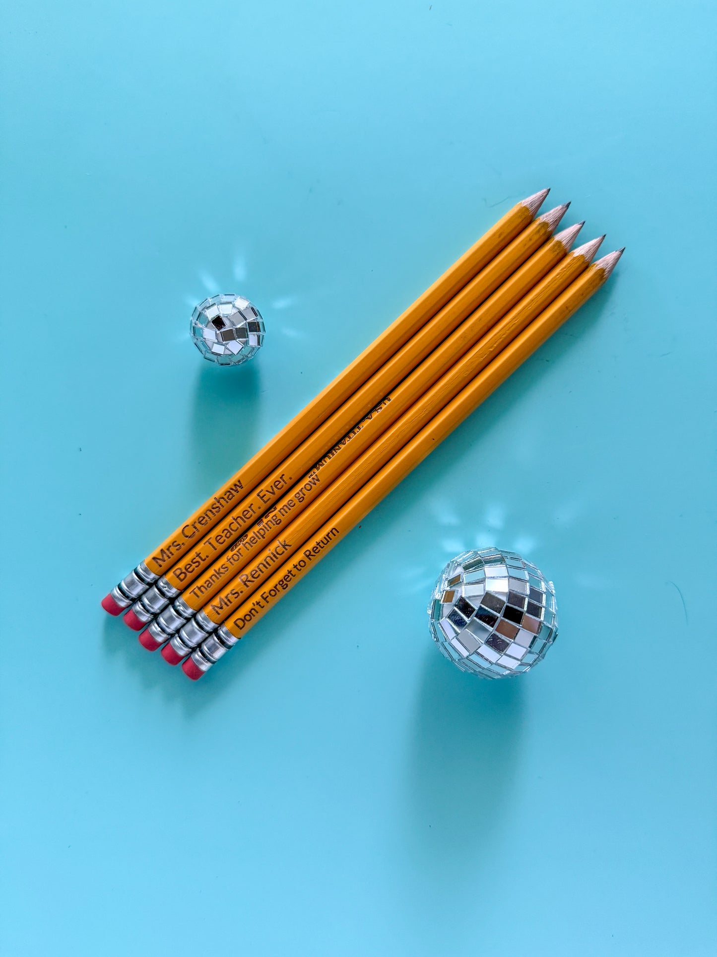 Personalized Teacher Appreciation Gift Engraved Pencils