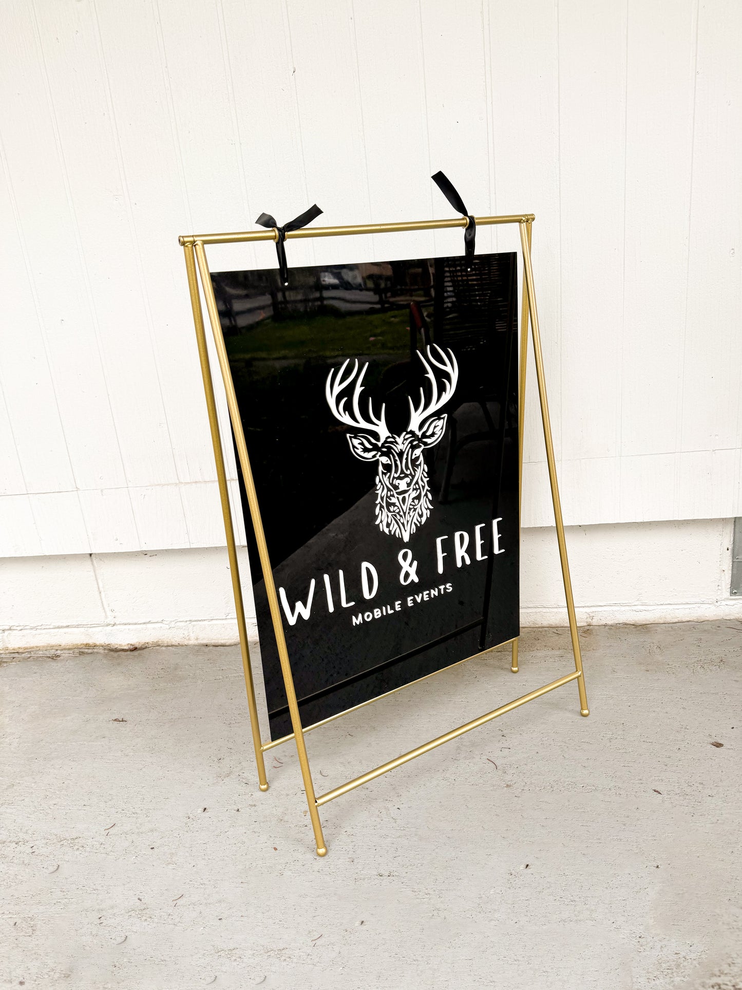 Custom Acrylic Business Logo AFrame Sign