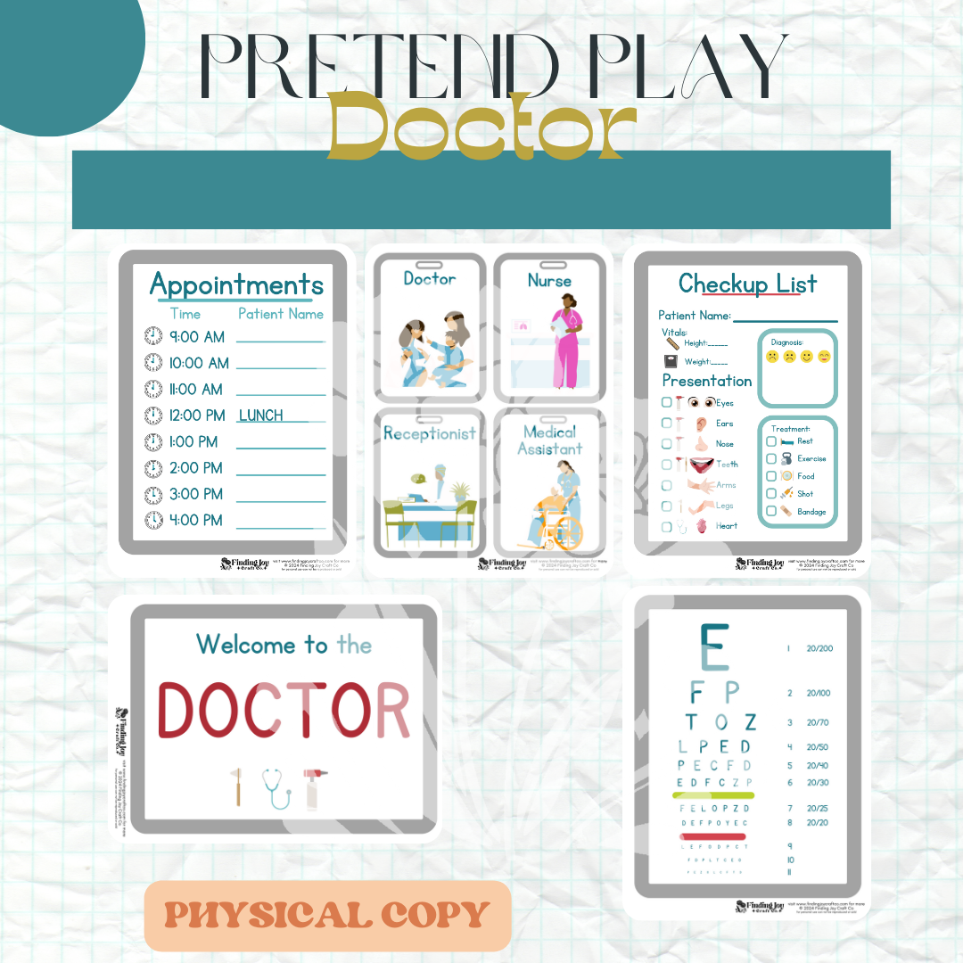 Pretend Play/Sensory Bin Kit: Doctor - PHYSICAL COPY