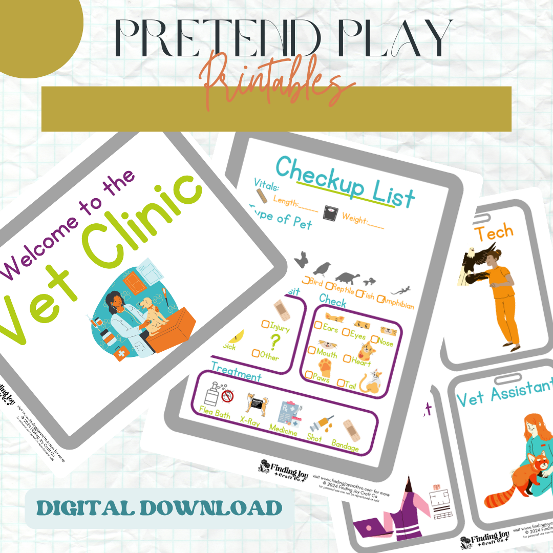 Pretend Play/Sensory Bin Kit: Veterinarian - DIGITAL COPY