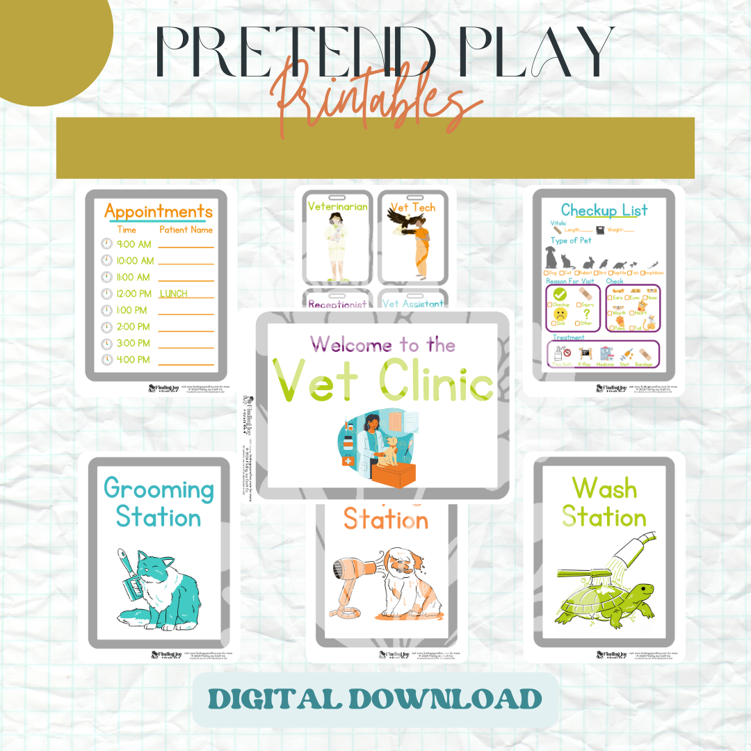 Pretend Play/Sensory Bin Kit: Veterinarian - DIGITAL COPY