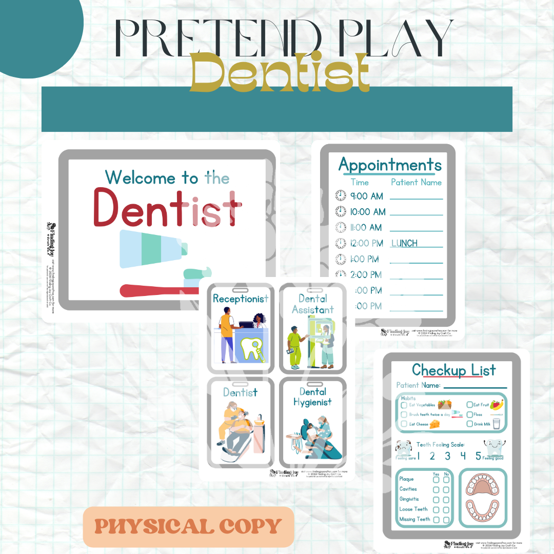 Pretend Play/Sensory Bin Kit: Dentist - PHYSICAL COPY