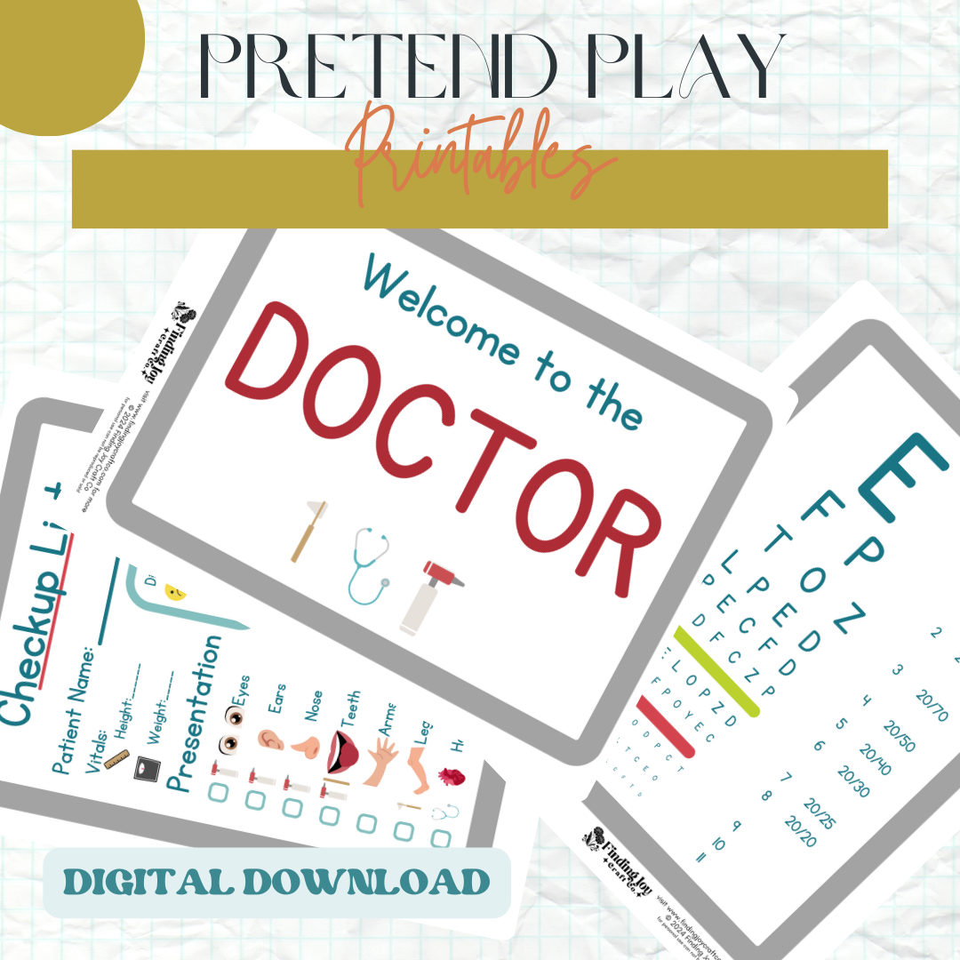 Pretend Play/Sensory Bin Kit: Doctor - DIGITAL DOWNLOAD