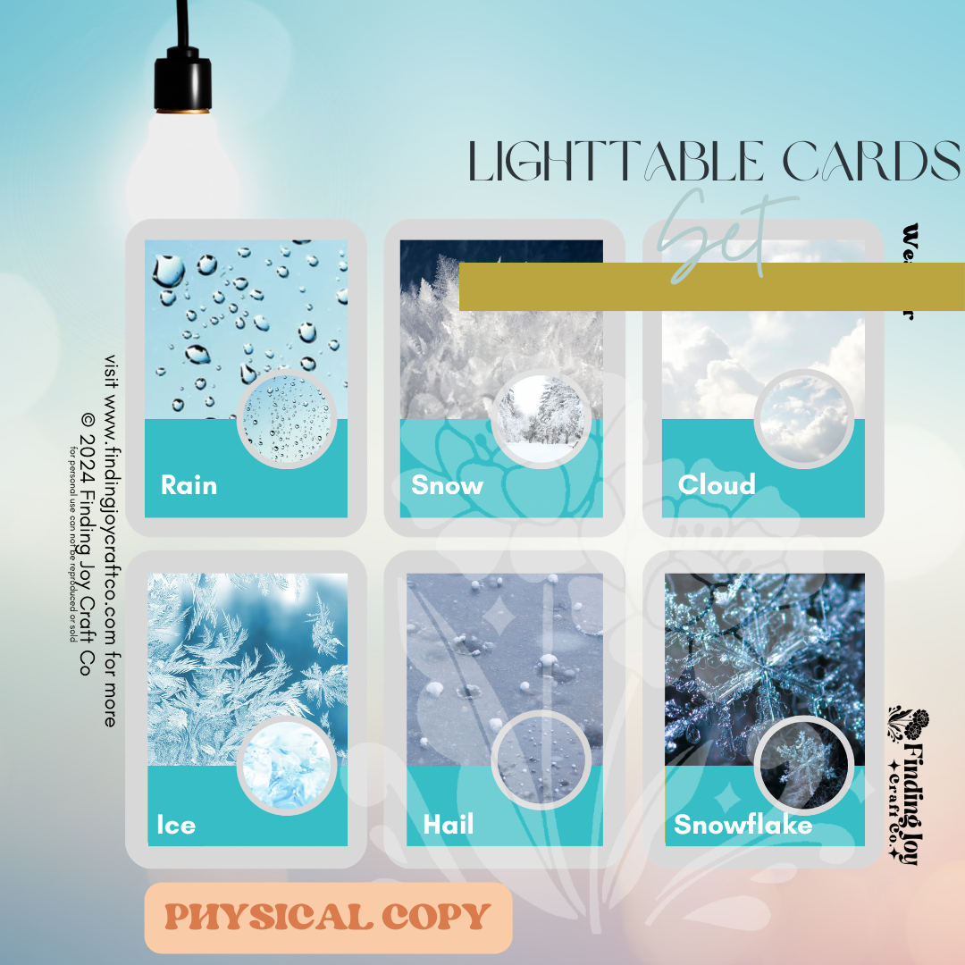 Light Table Flash Card: Weather - PHYSICAL COPY