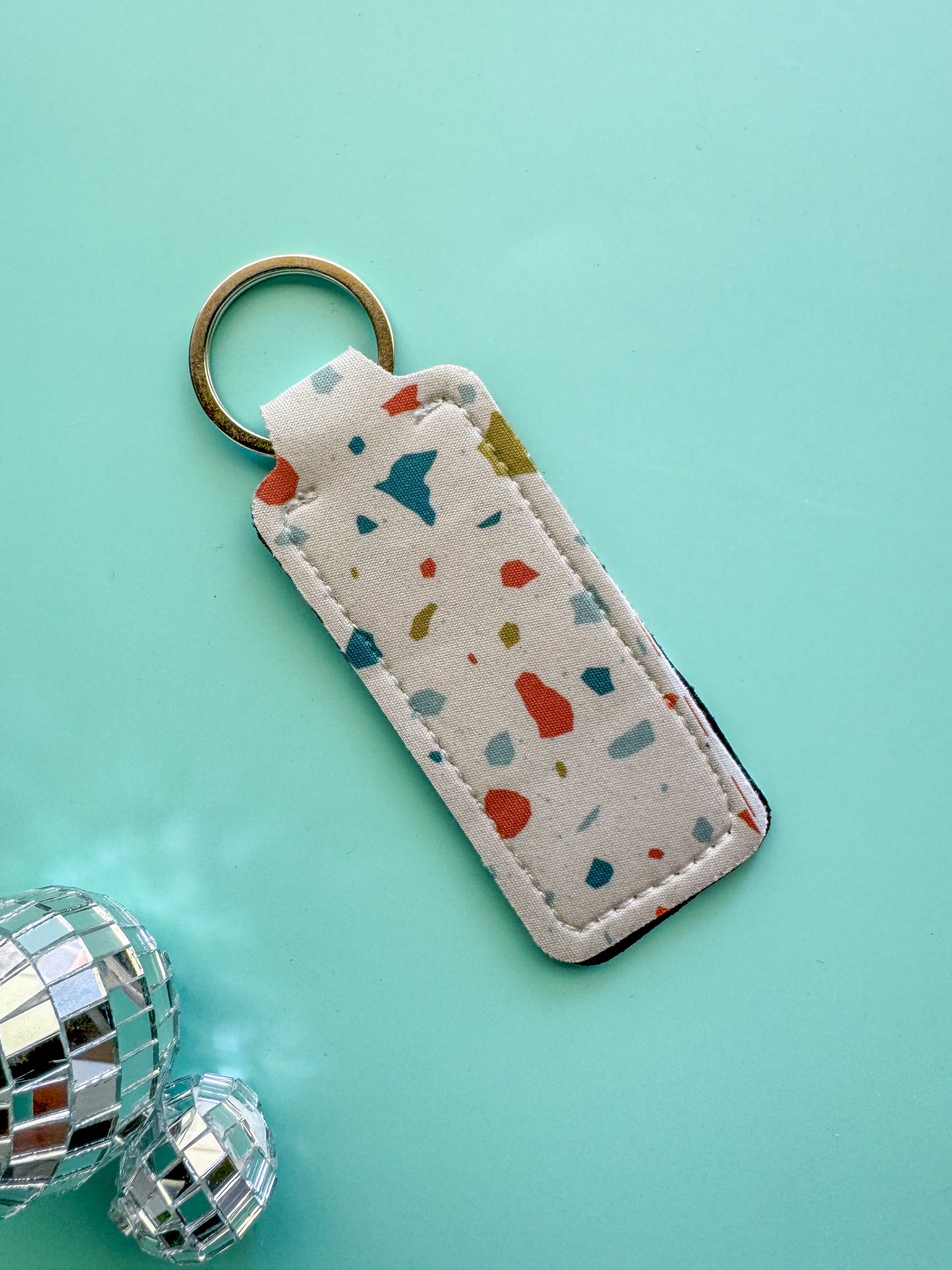 Sublimated Chapstick Holder Keychain