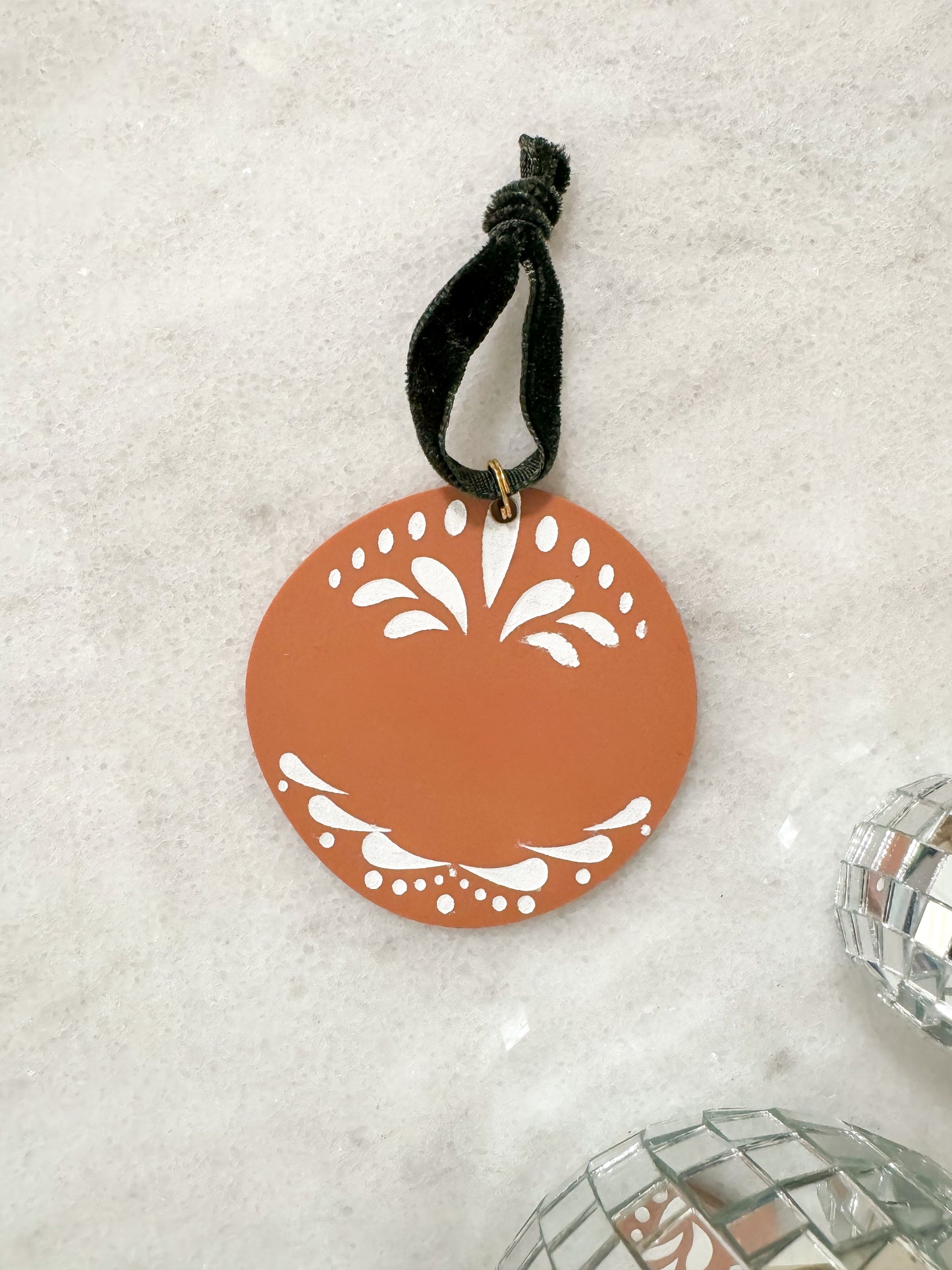 Personalized Mexican Pottery Barra Talavera Inspired Acrylic Ornament