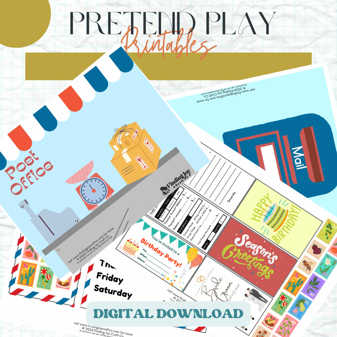 Pretend Play Sensory Table Kit: Post Office - DIGITAL DOWNLOAD