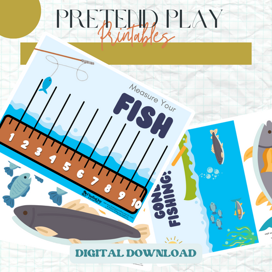 Pretend Play/Sensory Bin Kit: Fishing - DIGITAL DOWNLOAD