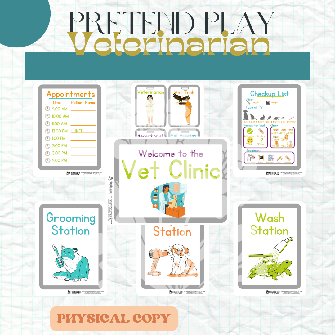 Pretend Play/Sensory Bin Kit: Veterinarian - PHYSICAL COPY