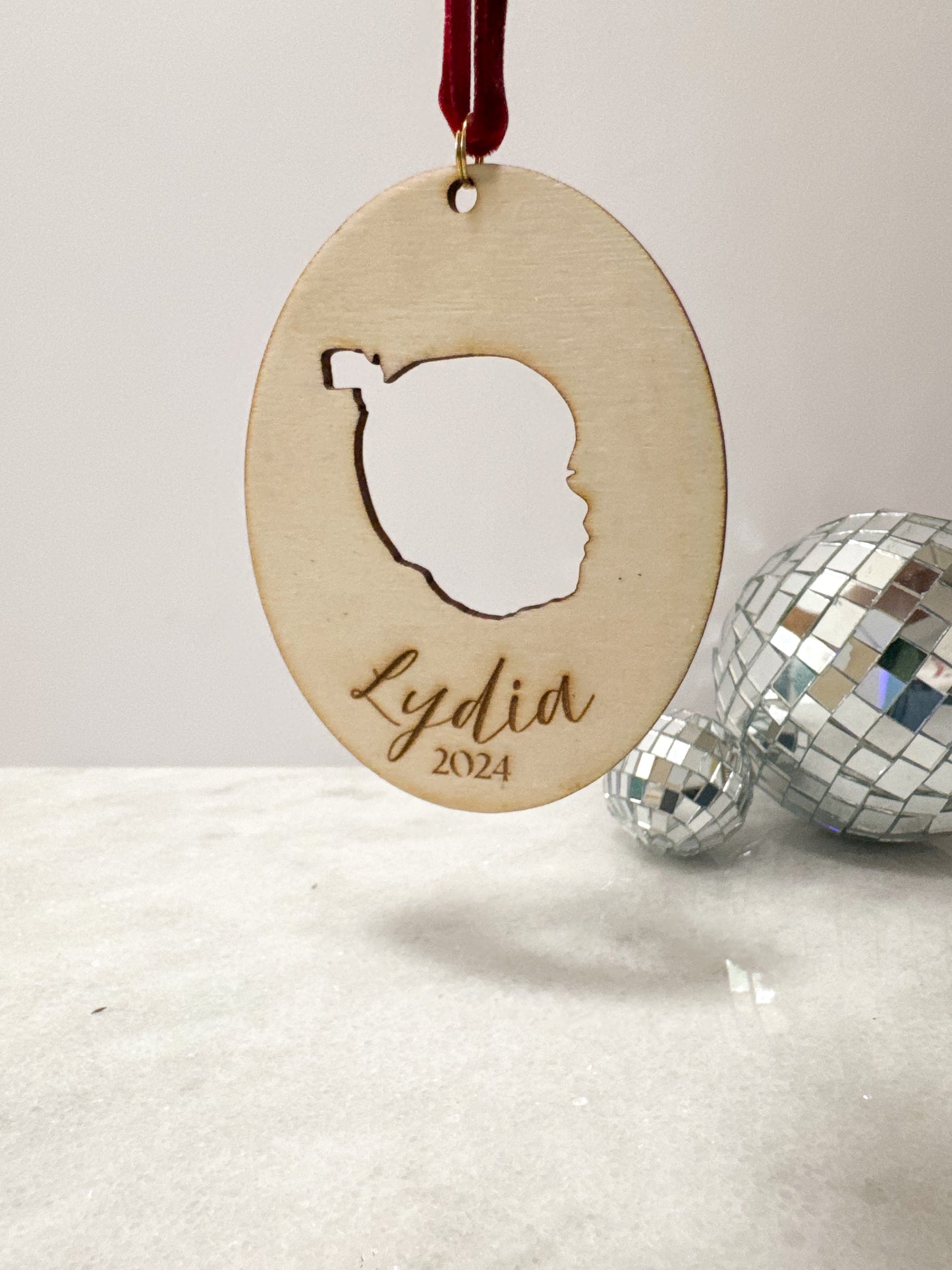 Custom Silhouette Wood Ornament