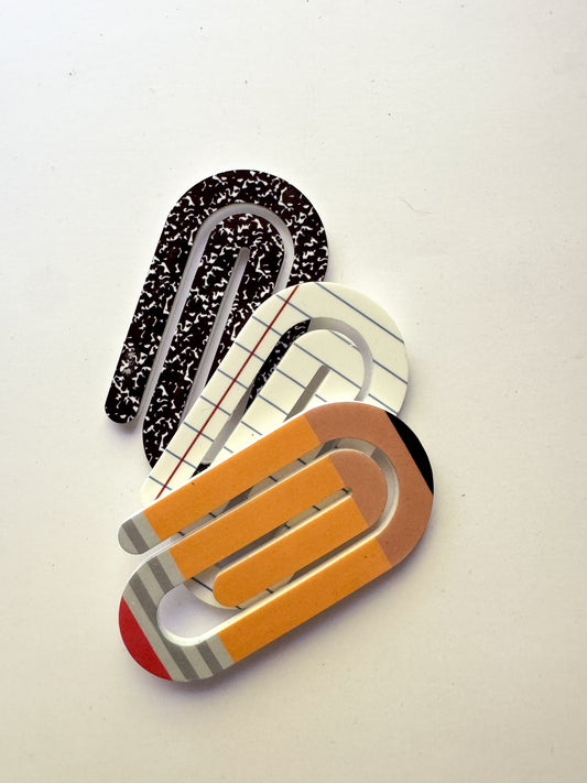 Large acrylic paper clips