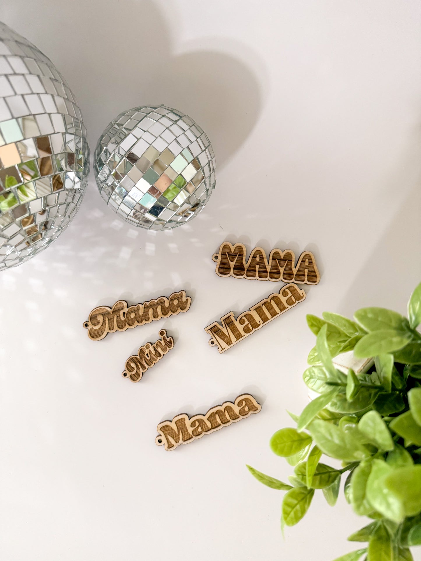 Mama & Mini Wood Keychains