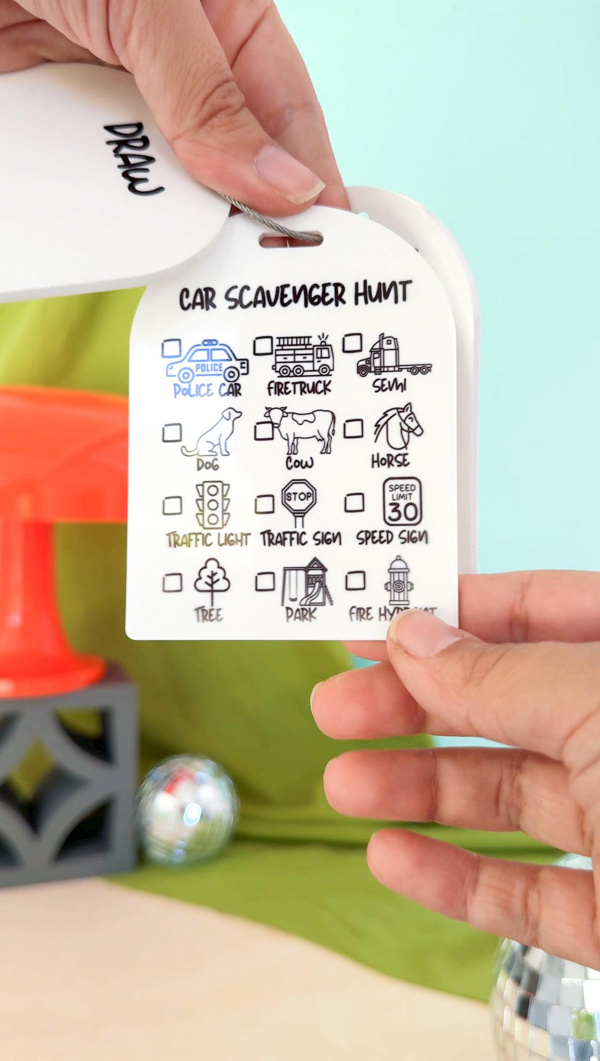 On The Go Travel Games Dry Erase Mini Game Keychain