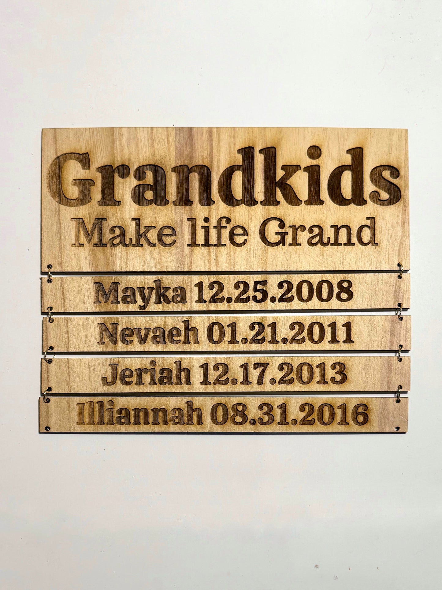 Grandchildren Birthdays Sign